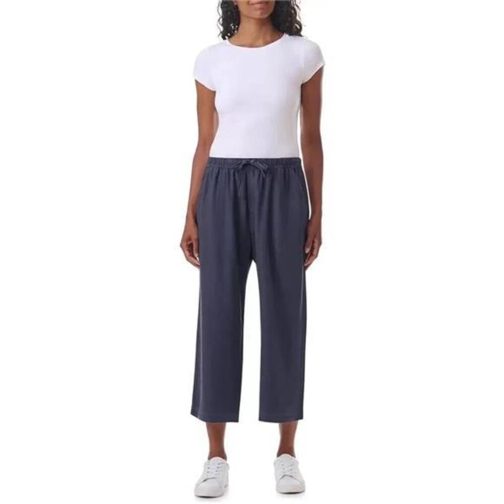 Splendid Women's Linen Blend Wide Leg Pants | Navy, XX-Large - Picture 3 of 3